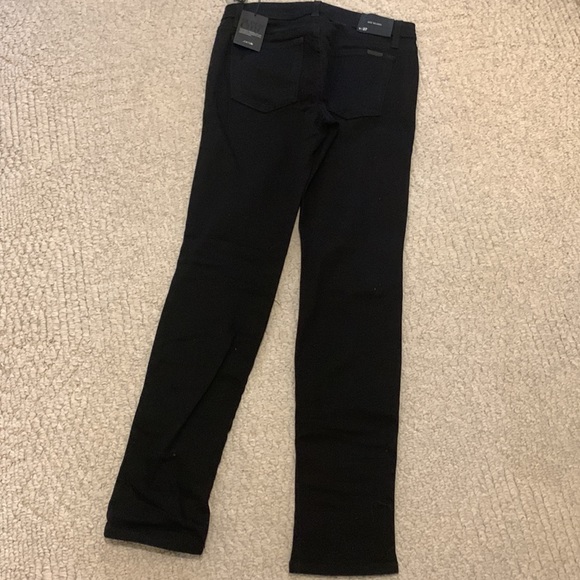 Joe’s brand new black jeans size 27 new with tag with leather design the front - Picture 12 of 14